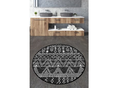 L`ESSENTIEL MAISON Kupatilski otirač Straordinario Black Circle Djt 100