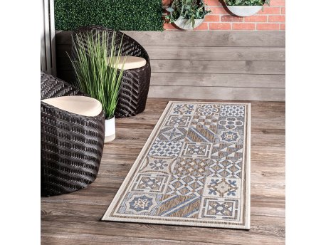 Conceptum Hypnose Tepih 02312A Blue Cream ( 160 x 230 )