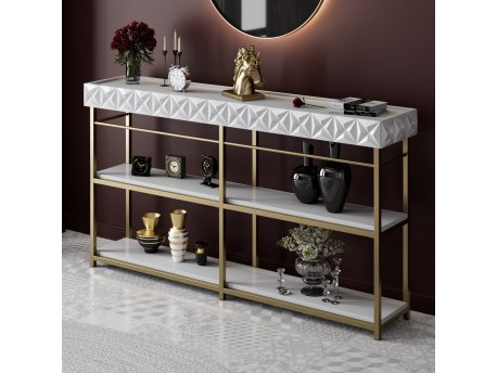 HANAH HOME Zumrut White Gold (152)