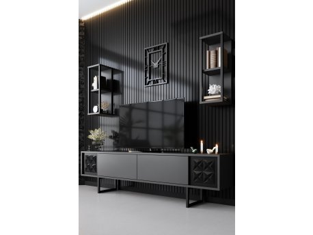 HANAH HOME TV polica Black Line Anthracite Black (618BLY1139)