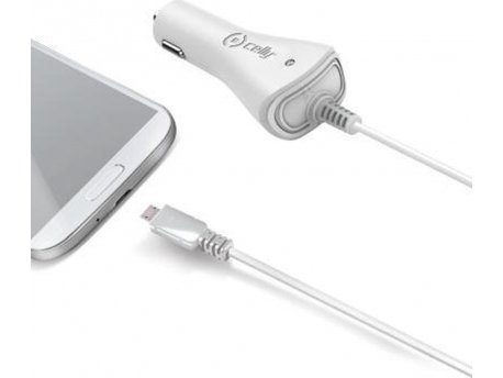 CELLY Auto punjač sa MICROUSB kablom (CCMICROW)