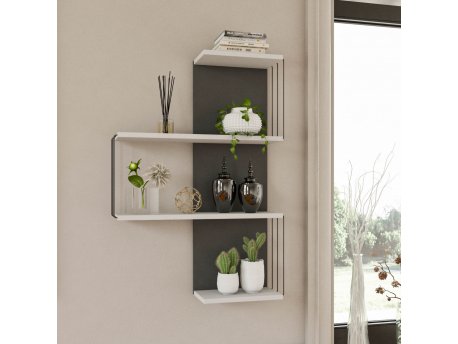 HANAH HOME Zidna polica Cambel Anthracite