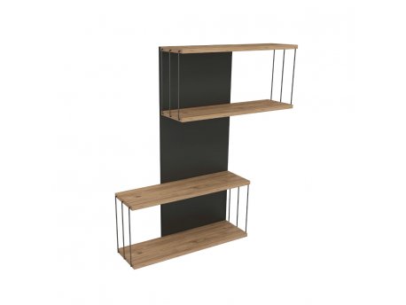 HANAH HOME Zidna polica Destan Anthracite Pine