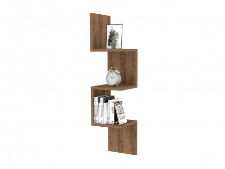 HANAH HOME Zidna polica Zikzak Walnut