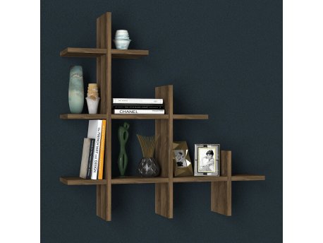 HANAH HOME Zidna polica Juke Walnut