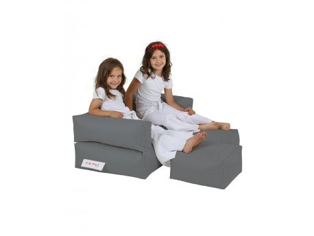 Atelier del Sofa Lazy bag Kids Double Seat Pouf Fume