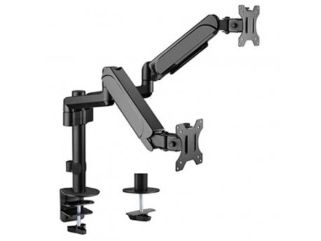 GEMBIRD MA-DA2P-01 Gembird Podesivi dupli stoni drzac za monitor, tilt,17-32 max.2x9kg (44281)