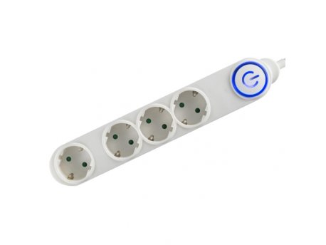 SOMOGYI ELEKTRONIC Razvodnik sa 4 mesta 1.5m 1.0mm2 + nožni prekidač NV04TK/WH