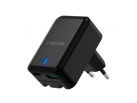 CANYON CNS-CHA20B crni kućni punjač (adapter) za mobilni telefon