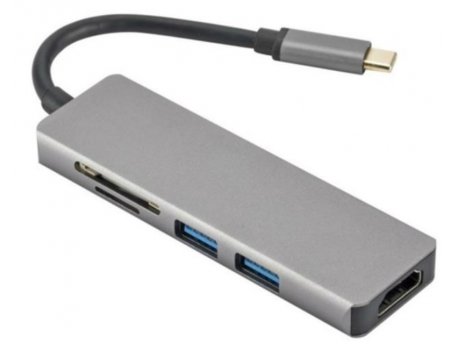 FAST ASIA Adapter-konvertor TIP C na HDMI+2xUSB 3.0+SD/Micro SD