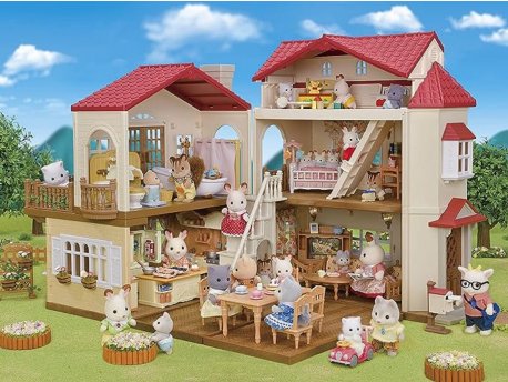 SYLVANIAN FAMILIES RED ROOF KUCICA SA TAJNOM NA TAVANU