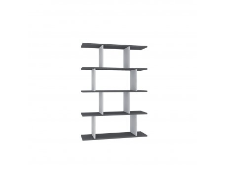 HANAH HOME Polica za knjige Harmon White Anthracite