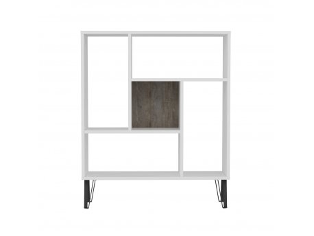 HANAH HOME Polica za knjige Arven White Dark Grey 1