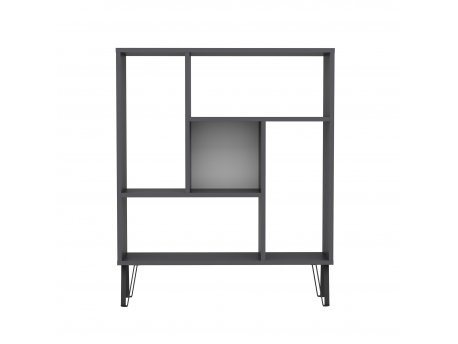 HANAH HOME Polica za knjige Arven Anthracite White