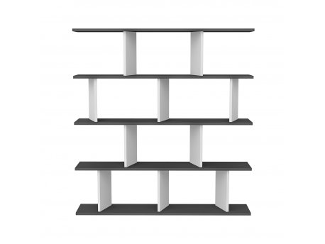 HANAH HOME Polica za knjige Jorin Anthracite White