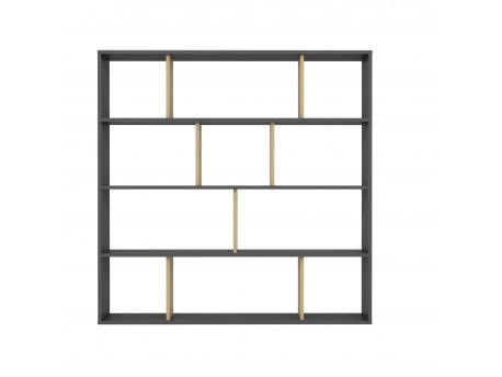HANAH HOME Polica za knjige Hodbi Anthracite Oak