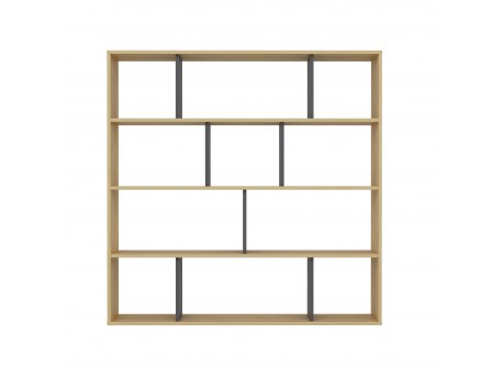 HANAH HOME Polica za knjige Hodbi Oak Anthracite
