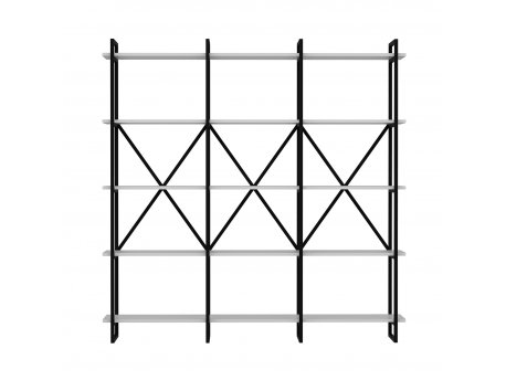 HANAH HOME Polica za knjige Elston 1800 4 Black White