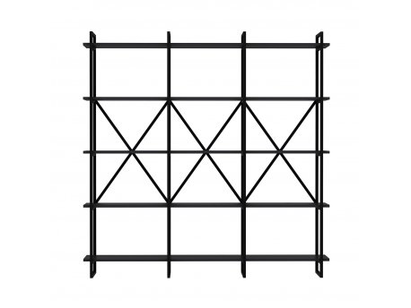 HANAH HOME Polica za knjige Elston 1800 4 Black Anthracite