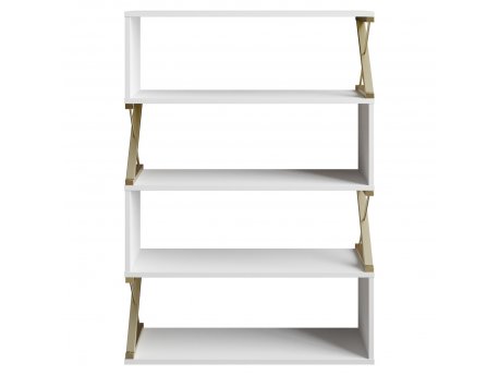 HANAH HOME Polica za knjige Termas White Gold