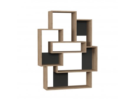 HANAH HOME Polica za knjige Barce Oak Anthracite