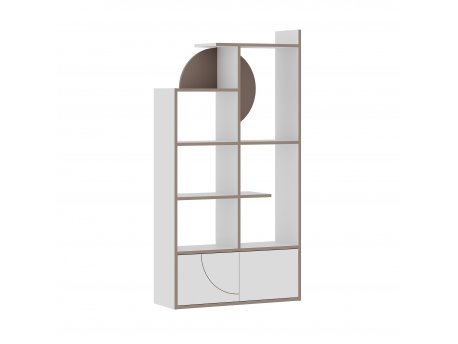 HANAH HOME Polica za knjige Half White Light Mocha