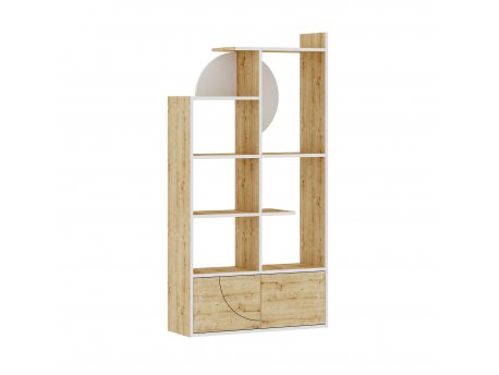 HANAH HOME Polica za knjige Half White Oak