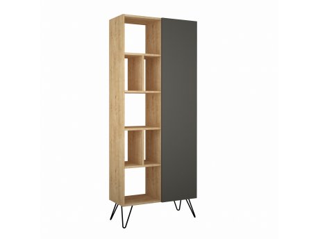 HANAH HOME Polica za knjige Jedda Bookcase Oak Anthracite