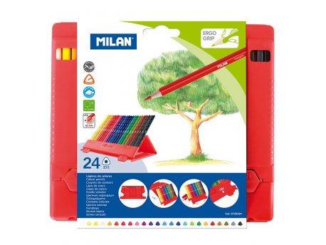 MILAN Drvene bojice 24 kom u PP kutiji
