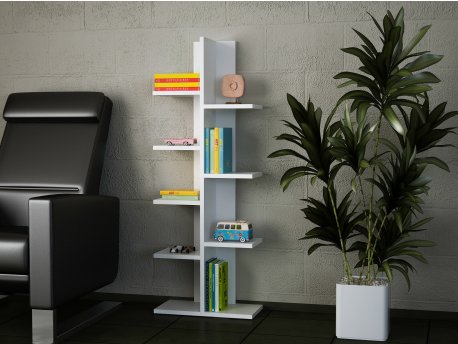 HANAH HOME Polica za knjige Tree White
