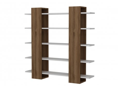 HANAH HOME Polica za knjige Pool White Walnut