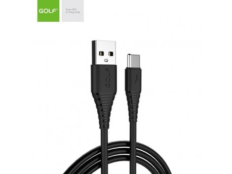 GOLF USB kabl na Type C, 1m, Crni