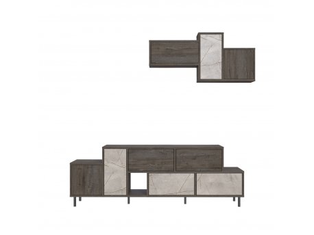 HANAH HOME TV polica Hermes Dark Brown Lagina (855DTE3137)