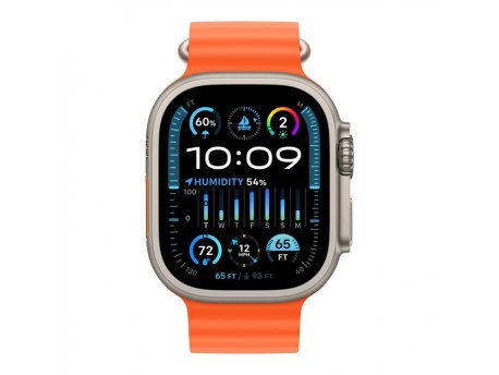 APPLE Watch Ultra 2 GPS+Cellular 49mm Titanium Case/Orange Ocean Band (mreh3se/a)