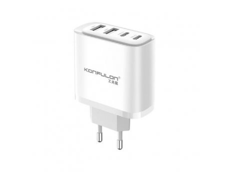KONFULON Punjač C82 21W 2xUSB 2xTYPE C (1330047)
