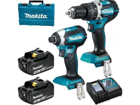 MAKITA Set LXT-DHP484, DTD153, BL1830x2, DC18RC, pl.case (DLX2180X)