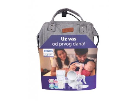 AVENT Baby Poklon ranac sa 5 proizvoda (BQ047) - siva boy (BQ047AVENTB)