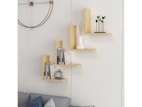 HANAH HOME Zidna polica Wesson Oak
