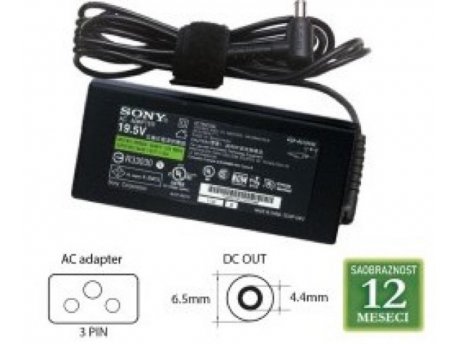SONY VGP-AC19V42 Punjač za laptop Sony 19.5V-4.74A (6.5*4.4 ) 90w