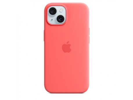 APPLE IPhone 15 Silicone Case w MagSafe - Guava (mt0v3zm/a)