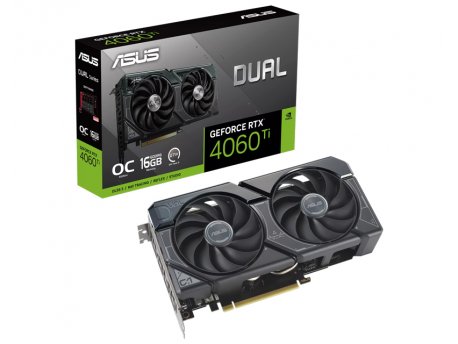 ASUS NVidia GeForce RTX 4060 Ti, 16GB, 128bit, DUAL-RTX4060TI-O16G