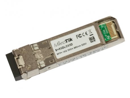 MIKROTIK (S+85DLC03D) SFP+ primopredajni modul 10G Multi Mode 300m 850nm