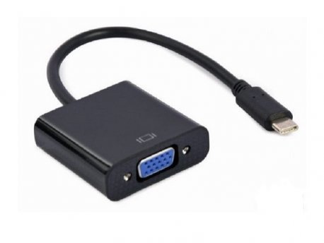 GEMBIRD Adapter A-CM-VGAF-01 USB Type-C to VGA adapter cable, 15 cm, black