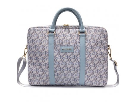 Guess Torba za laptop od 16'' Gcube Stripes blue