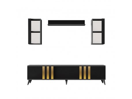 HANAH HOME TV polica Gold Anthracite Black (618BLY1112)