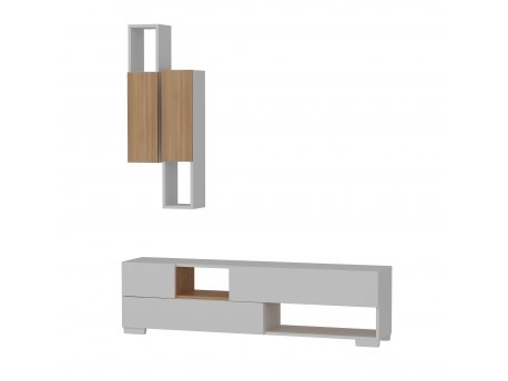 HANAH HOME TV polica Sunny White Teak (788DEC3065)