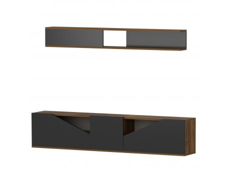 HANAH HOME TV polica Tac Walnut Black (788DEC3066)