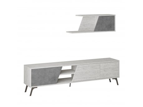 HANAH HOME TV polica Fiona Ancient White Retro Grey (855DTE3101)