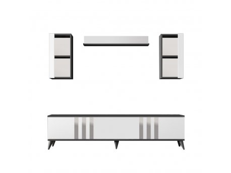 HANAH HOME TV polica Chrome Anthracite White (618BLY1107)