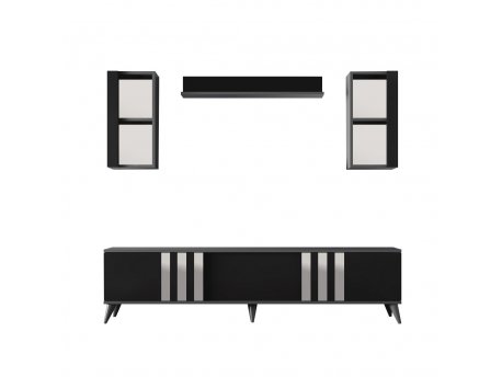 HANAH HOME TV polica Chrome Anthracite Black (618BLY1109)